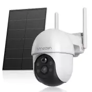 4MP Wireless Security Camera System WIFI Outdoor Solar Panel Powered Solar 64G