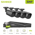 SANNCE 5MP 8CH DVR Home CCTV Security Camera System Outdoor IP66 IR Night Vision