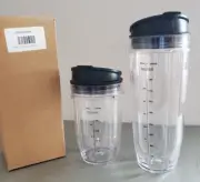 Nutri Ninja 32 oz & 18 oz Replacement Cups With Sip & Seal Lids Set of 2pcs(NEW)