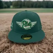 Wichita Pilots New Era Hat Club Exclusive MILB Green Fitted Cap 7 3/8