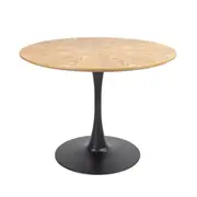 Spin 100cm Round Timber Dining Table - Ash
