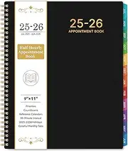 2025-2026 Appointment Book/Planner - 2025-2026 Academic Planner Large 9" x 11", July 2025 - June 2026, Daily Hourly Planner with 30-Minute Interval, Weekly Monthly Planner, Colorful Monthly Tabs,
