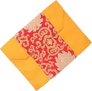 HOMOCONO Confucian Classic Pocket Organizer Silk Envelope Storage Pouch for Scriptures Temple Supplies and Zen Buddhist Texts Multi Functional Travel Bag