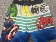 Marvel Avengers Spider-Ma Spiderman Hulk Swim Trunks Boys Size 5/6 UPF +50