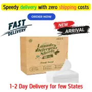 Poesie Laundry Detergent Sheets Fresh Scent 160 Sheets Clear Plastic-Free USA