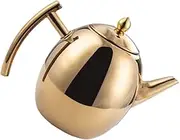 CATIEBYE Stainless Steel Tea Pot with Handle Elegant Household Teapot for Home Office Restaurant Use Chic Design with Strainer Present Choice for Tea Lovers