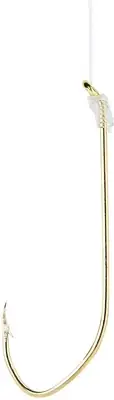 Eagle Claw 126H-1 Pro-V Bend Aberdeen Snelled Fishing Hook Size 1 Down
