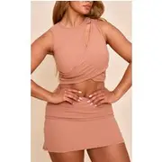 Shape Mocha Active Cupped Wrap Over Top, Mocha