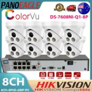 4K 8MP ColorvVu Security CCTV Camera System Kit with Hikvision 8CH 8POE NVR Kit