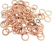 TYRINHAI 20 Pcs Oil Drain Plug Gasket, 14mm OEM Copper Oil Drain Plug Washer Gaskets - Compatible with Mercedes, Replacement for OEM PN Part#: 007603-014106 | Crush Washer for Oil Pan Drain Plug.