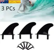 3Pcs Soft Plastic Top Surf Fin & 6 Fins Screws For Surfboard And Paddle Board AU