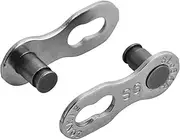 9 Speed Removable Quick Split Chain Link in Silver x2