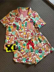 Peter Alexander Women’s Gingerbread Men Shortie Set (New With Tags) Size XL
