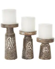 Peyton Lane Set of 3 Traditional Candle Holders