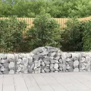 Arched Gabion Basket 200x50x60/80 cm Galvanised Iron vidaXL