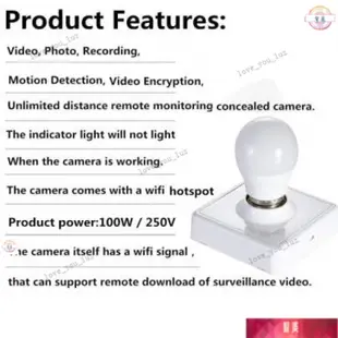4K燈泡針孔監視器 網路攝影機 微型針孔鏡頭 1080P監控器 WIFI 手機遠端 APP操作 隱藏攝影機 支援128G