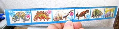 plastic 1960s dime store NOS 12 inch plastic Flicker Ruler dinosaurs & skeletons