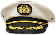 Lylac Marine Captain Hat, Black and White