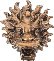 KITANDOVE Resin Dragon Fountain Wall Decor Outdoor Garden Water Feature Vintage Bronze Color