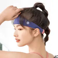 在飛比找momo購物網優惠-【JC Collection】高彈透氣吸汗鬆緊防滑瑜珈運動髮