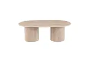 Raimon Furniture Orazio Faux Marble Wooden Frame Coffee Table Travertine