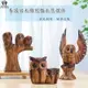 泰國木雕工藝品實木創意可愛貓頭鷹現代簡約客廳書柜酒柜裝飾擺件