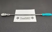 Snap-on Tools USA NEW TEAL 1/2" Drive Extra-Long Flex-Head Ratchet SHLFD80A