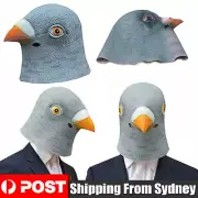 Pigeon Head Mask Creepy Animal Halloween Costume Theater Prop Latex Party Toy AU