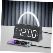 Wooden Digital Alarm Clock for Bedrooms - Loud Alarm for Heavy Sleepers, Desk