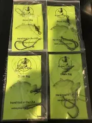 Drum Rigs (4) - 4/0 Circle Hooks Hi/Lo Rig - 50lb Monofilament