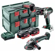 Metabo MET18BL2MB2HD55FK - 18V Brushless 2 Piece Drill/Grinder with Paddle Switch Combo Kit (2 x 5.5Ah)