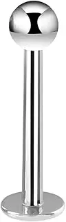 [Generic] 3mm Tragus Helix Bar Piercing – 16G Stainless Steel Labret Stud with Flat Back and Small Ball Top