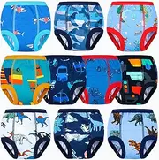 BIG ELEPHANT Potty Training Underwear, 10 Packs, Absorbent Toddler Training Pants for Boys and Girls, 12 Months - 9 Years, Blue shark, 2 Years