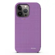 EFM Miami Leather Wallet Case Armour with D3O (Suits iPhone 13 Pro Max) - Violet