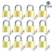 Solid Brass Same Keyed Padlock keyed Alike Locks of 12 Pack, Solid Lock with ...