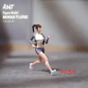 1/87 Sports Running Girl Scene Miniature Doll Figure For Cars Vehicles Model Toy