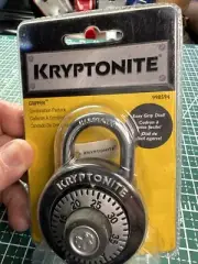 NOS Kryptonite Gripper 998594 Combination Padlock Easy Grip Dial