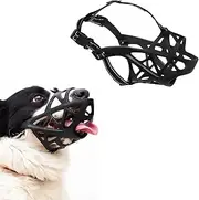 Dog Muzzle,Soft and Comfortable,Breathable to Drink,Prevents Biting and Barking, Black（X-Large）