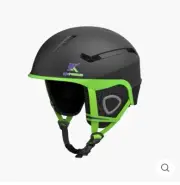 Extremus Snow Bound Snowboard Helmet, Black & Green, Medium