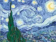 CreArt Art Collection - Leinwand Sternennacht (Van Gogh): Malen nach Zahlen auf Leinwand!