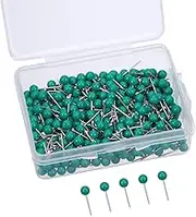 500 Pack Map Push Pins Map Tacks Small Size (Green, 1/8 Inch)