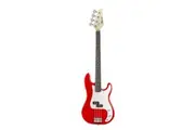 Freedom 4 String Electric Bass Guitar Red PB-MRD