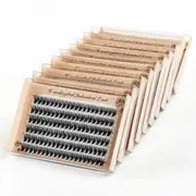 Lashie - Cat Eye Volume Cluster False Eyelashes (Various Designs) 10D - Black - 0.9cm