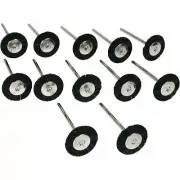 12 Stiff Bristle Wheel Rotary Brushes Buffing Polishing Kit