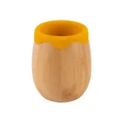 1x Tiny Dining Yellow 130ml Bamboo Baby Toddler Sippy Cup BPA Free Drinking