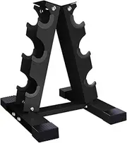 MTSDM Dumbbell Rack, 3 Tier Steel Weight Storage Racks, with I Shaped Base, Space Saving Weight Stand Tower, Dumbbell Organizer Hanging Rack with Upgraded Handle for Home Gym Offices