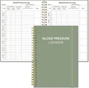Blood Pressure Log Book - Record & Monitor Your Daily Blood Pressure, Heart Rate Readings at Home, 5.8" x 8.5", Green