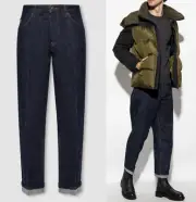 Emporio Armani Jeans Loose Fit Pants Trousers Retro Pants Denim Navy Blue New 32
