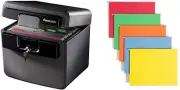 Sentry Safe Safe Box, 14.3 X 15.5 X 13.5, Black & Smead Colored Hanging File Fol