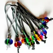 Glüh-beere Zip Designer Zieher-Helfer Cord Glass & Metal Elements